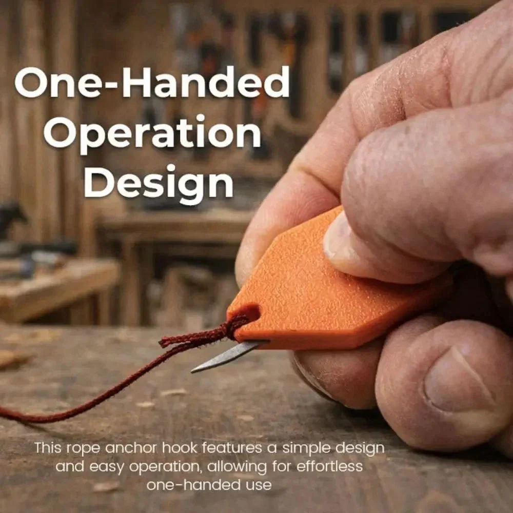 Portable Rope Anchor Hook for Woodworking & Construction