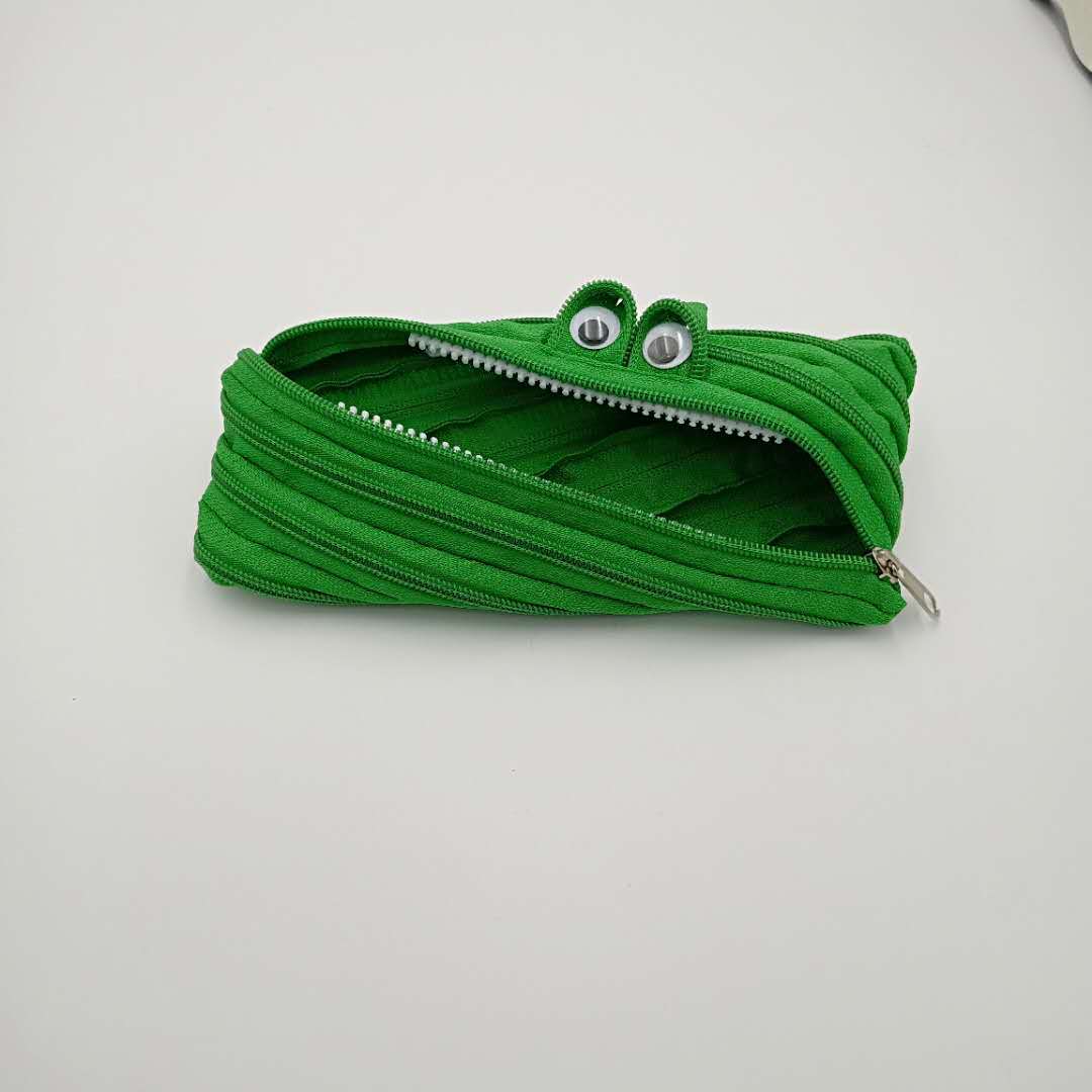 Cute Cartoon Monster Pencil Case – Large Capacity Canvas Zipper Pouch