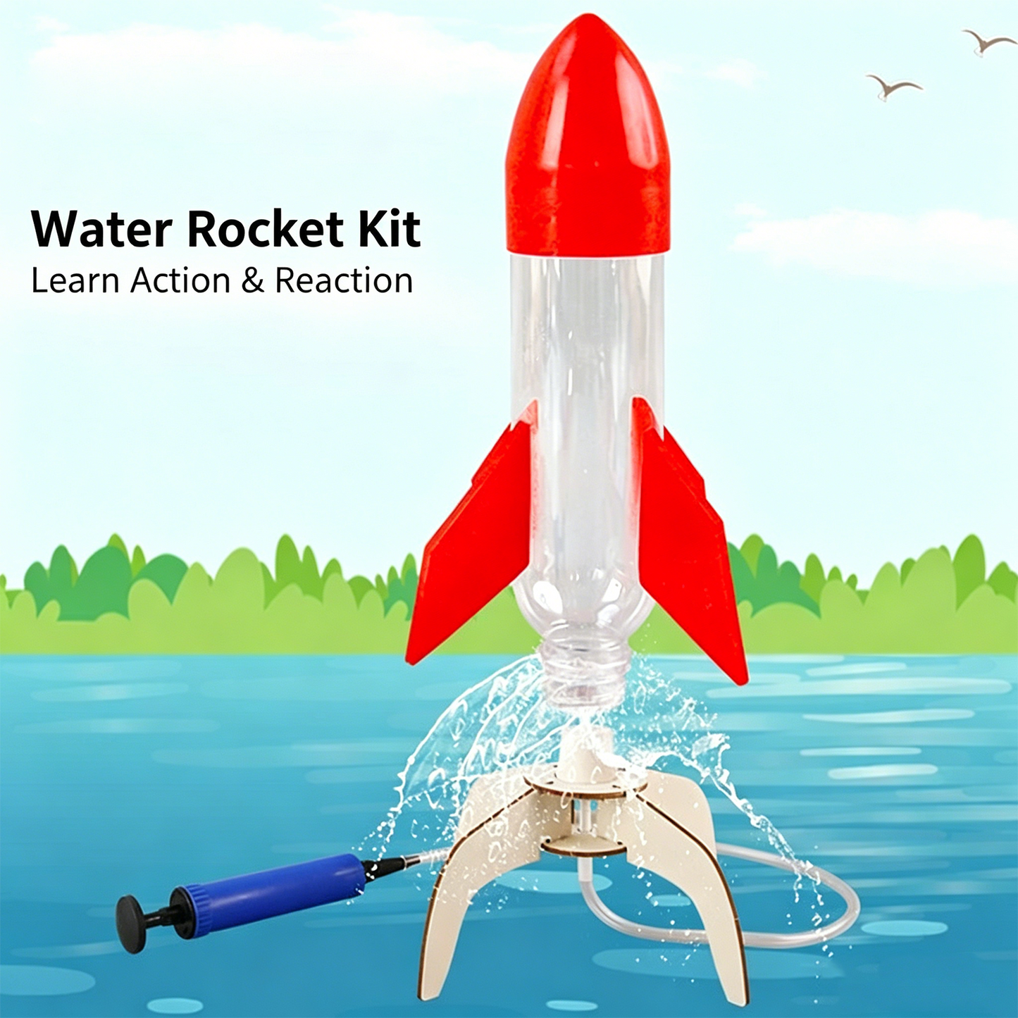 Materials for educational water rocket model toys