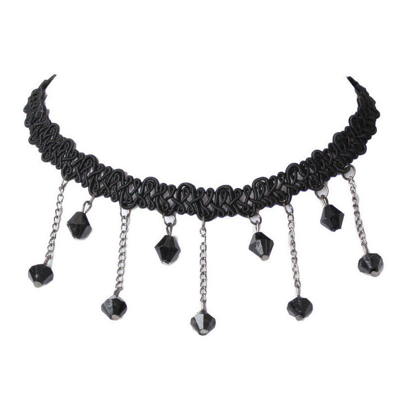 Fashion Velvet Choker Necklace Set – Trendy Tassel Collar Necklace Collection for Women