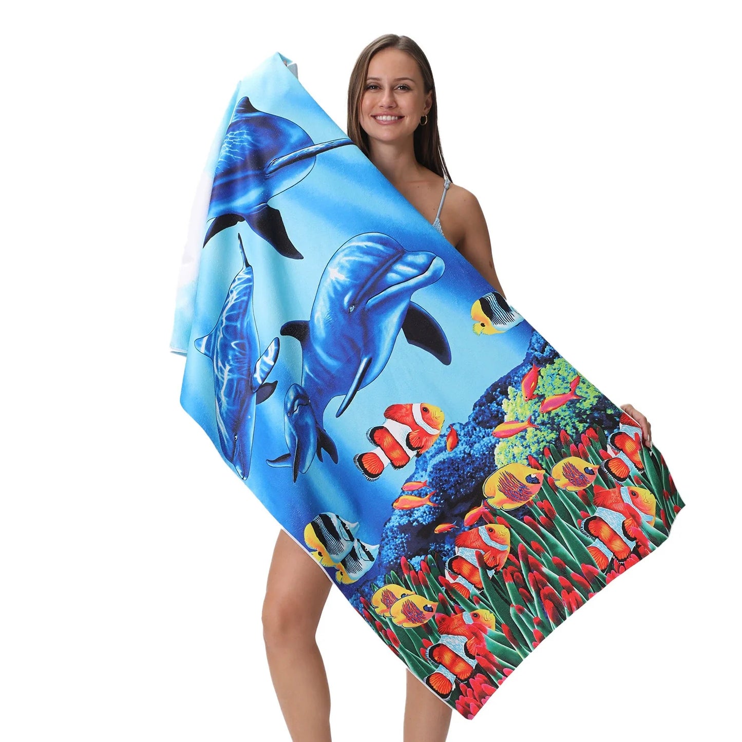 Oversized Microfiber Printed Beach Towel