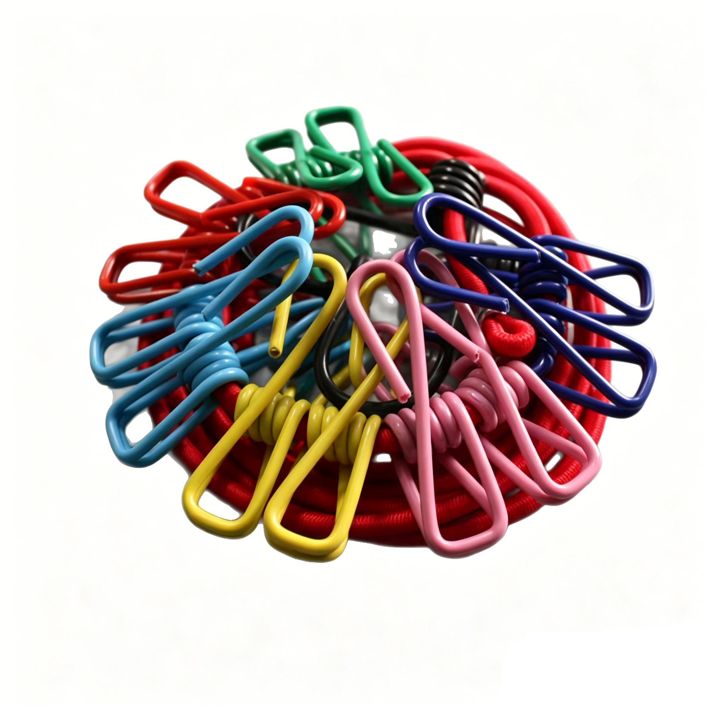 Portable Outdoor Clothesline with 12 Clips