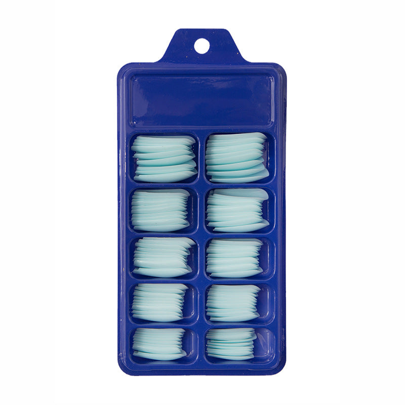Ready-made nail stickers, small blue box, nail art stickers, ballet nails, long solid color.