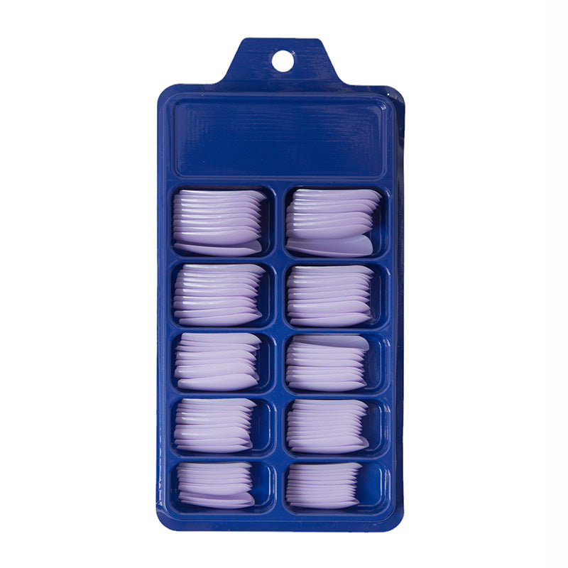 Ready-made nail stickers, small blue box, nail art stickers, ballet nails, long solid color.