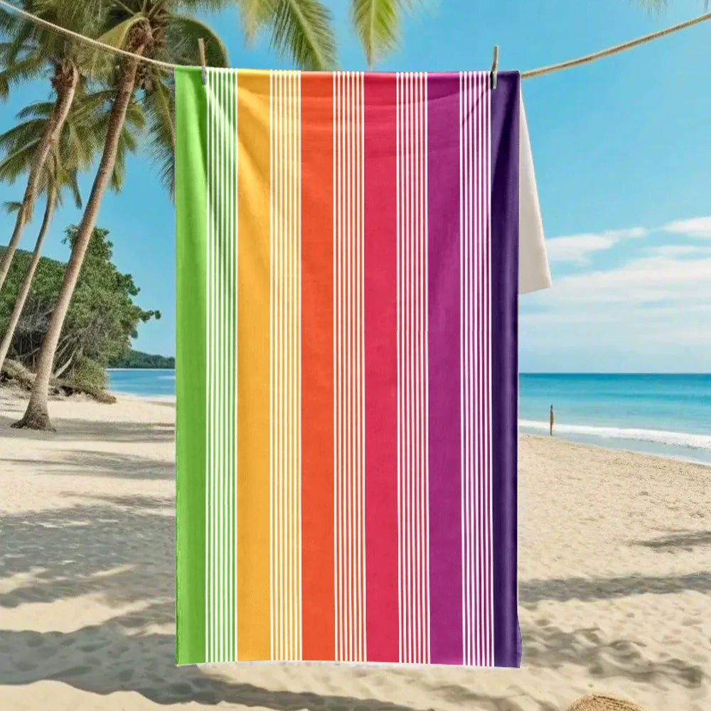 Oversized Microfiber Printed Beach Towel