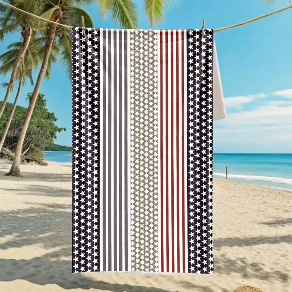 Oversized Microfiber Printed Beach Towel