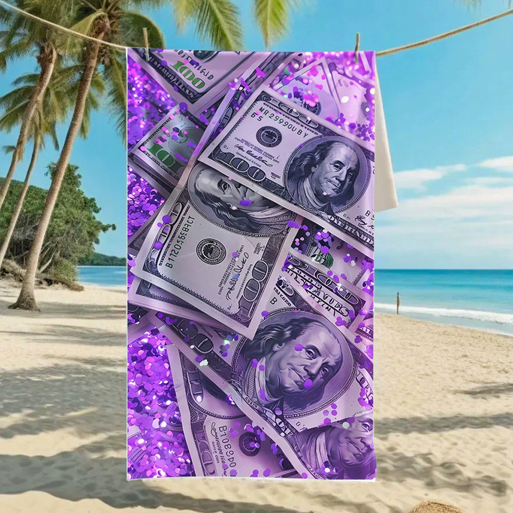 Oversized Microfiber Printed Beach Towel