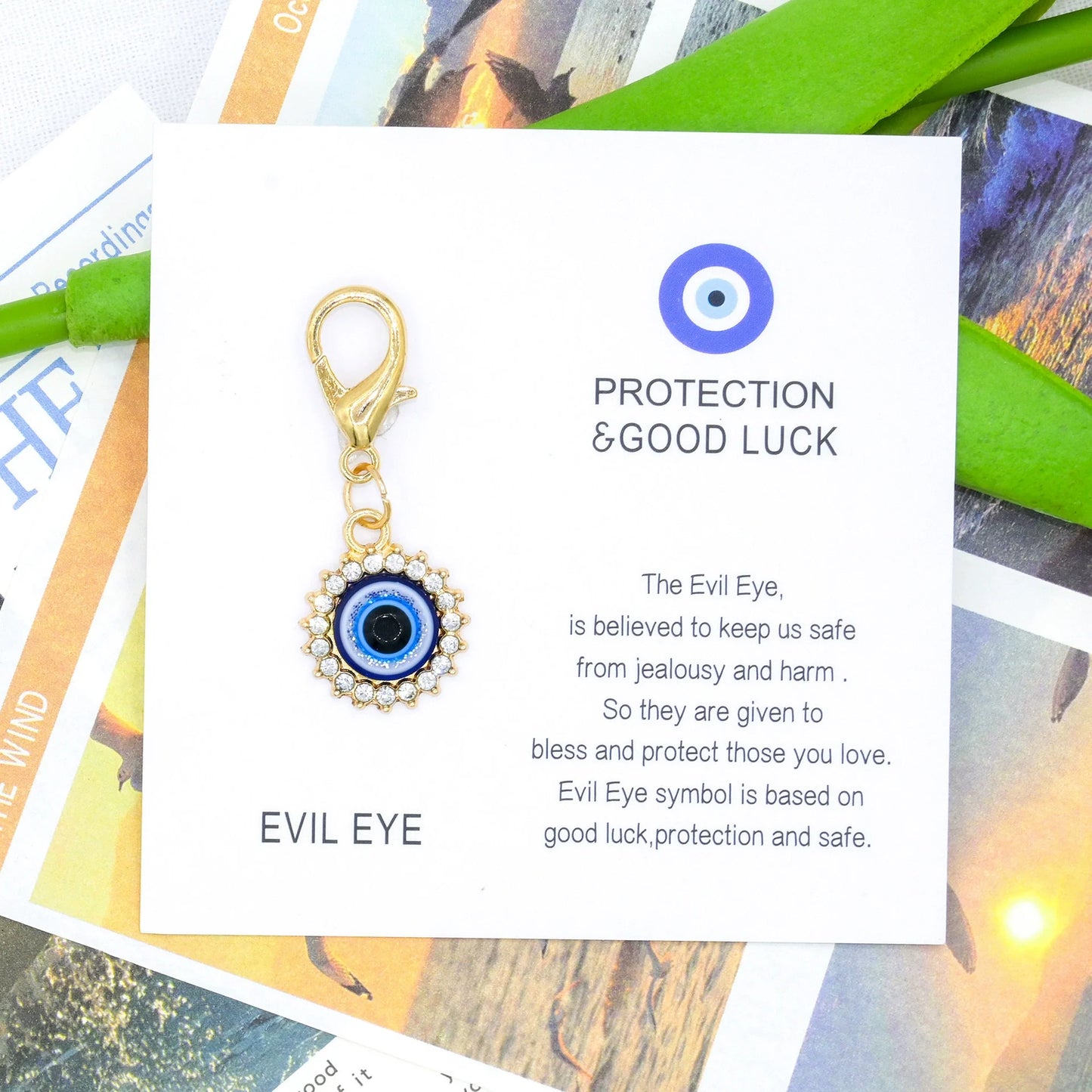 Blue Evil Eye Good Luck Keychain