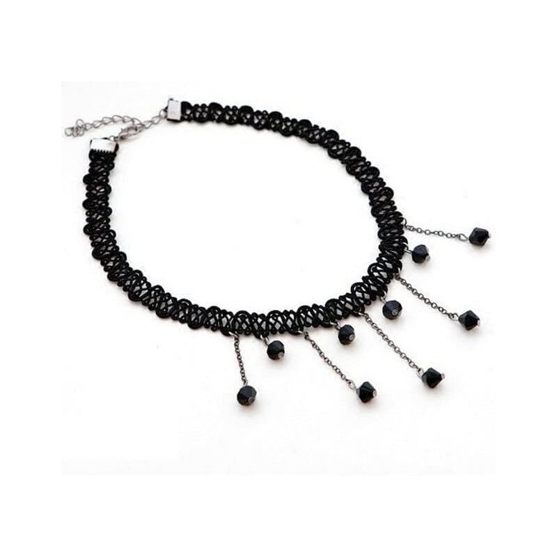 Fashion Velvet Choker Necklace Set – Trendy Tassel Collar Necklace Collection for Women