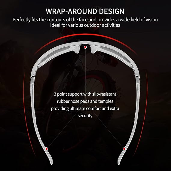 Polarized Photochromic Sports Sunglasses