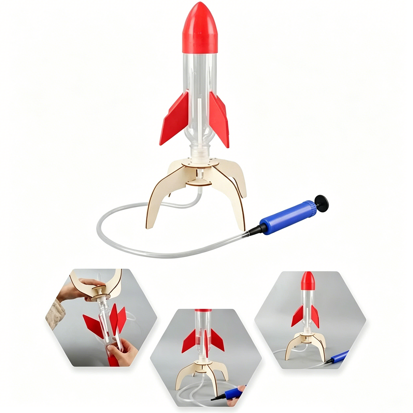 Materials for educational water rocket model toys