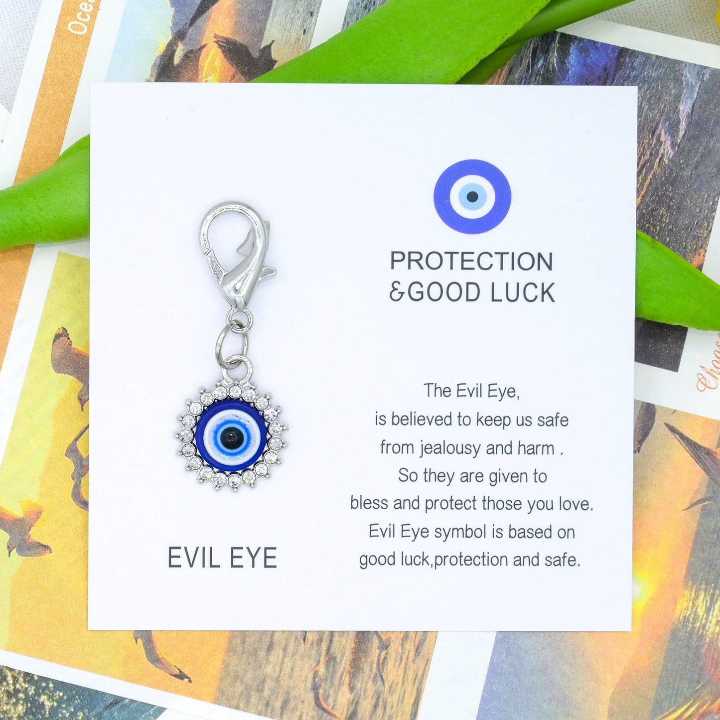 Blue Evil Eye Good Luck Keychain