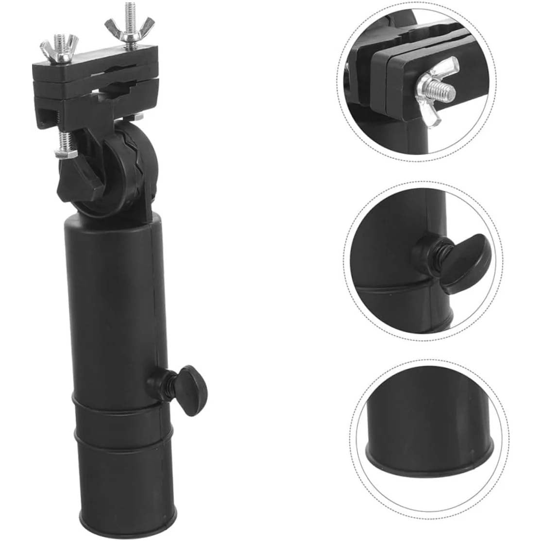 Ergonomic Golf Cart Umbrella Stand Adjustable Clip Holder for Golf Umbrellas