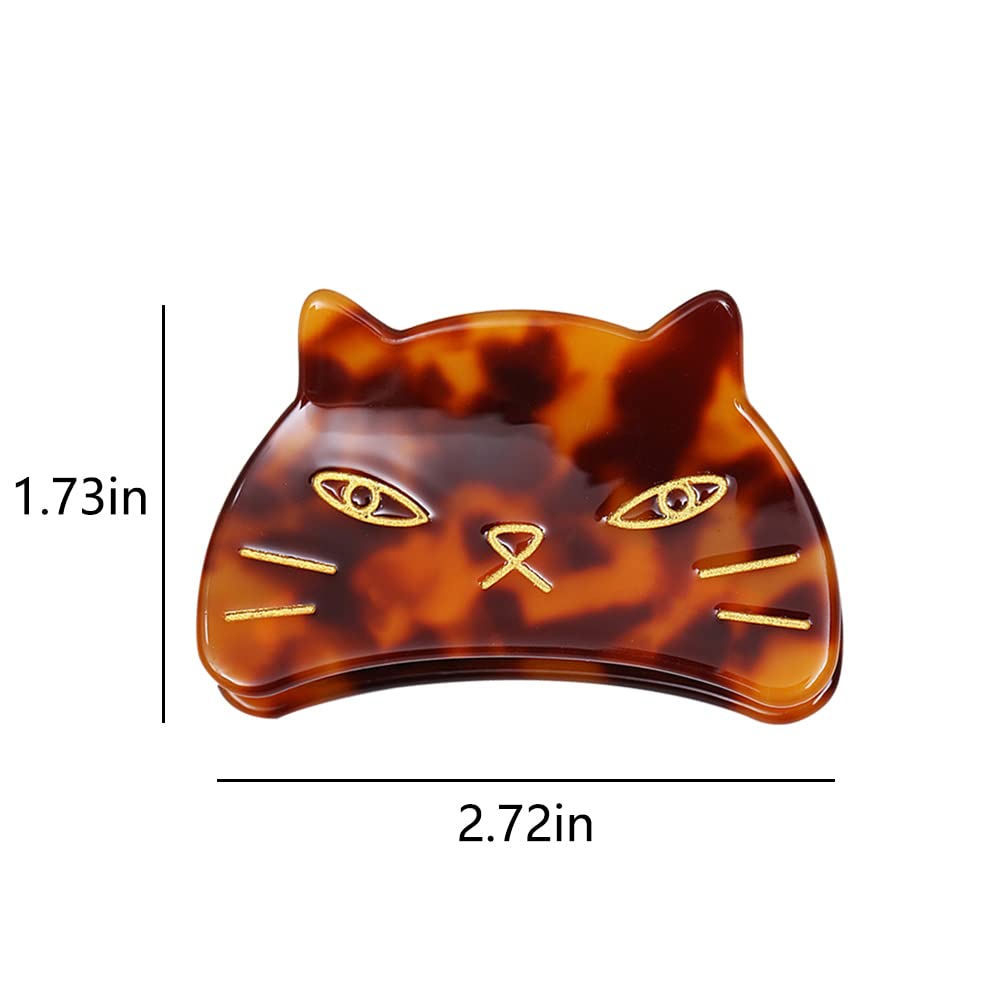 Cute cat hair clip, paw-shaped hair clip for girls, acetate fiber hair clip for women.