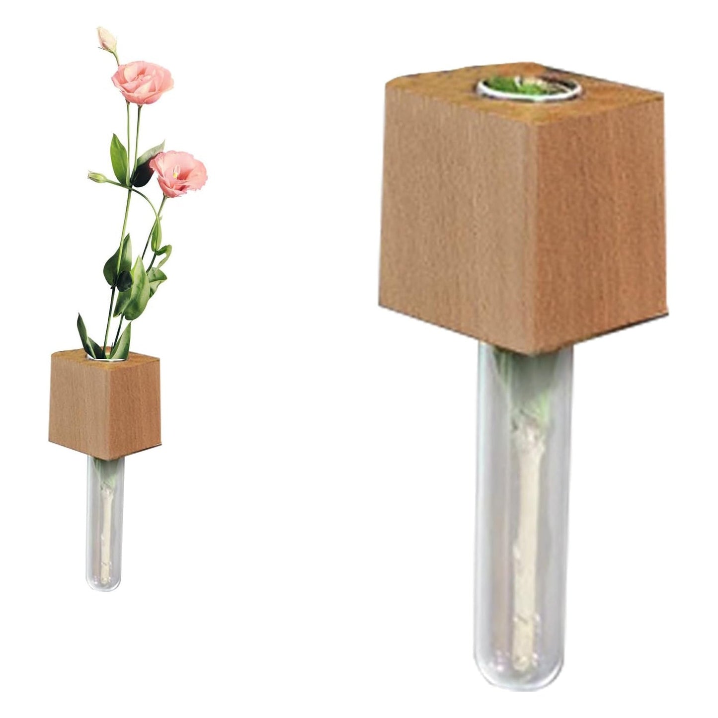 Magnetic Fridge Glass Tube Planter