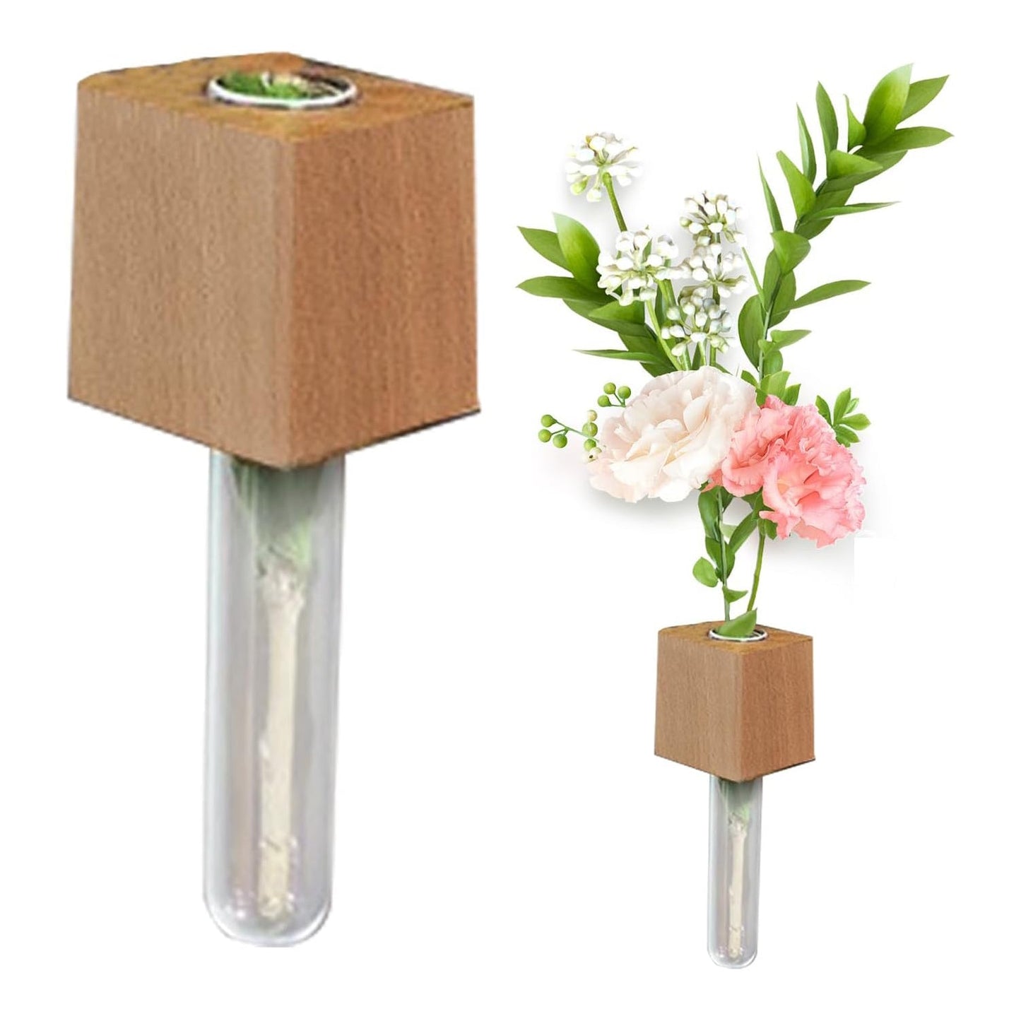 Magnetic Fridge Glass Tube Planter
