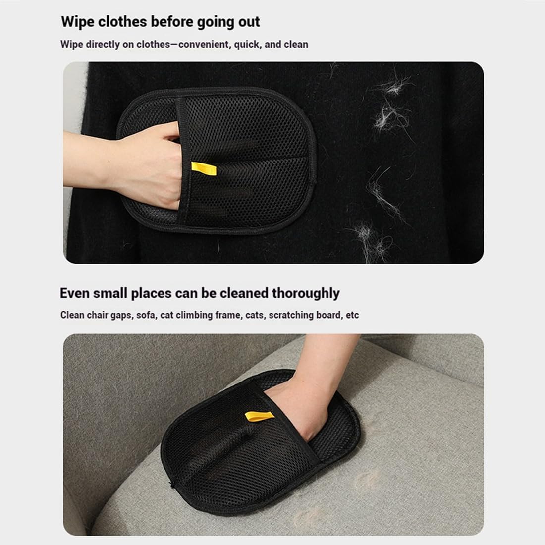 Pet Hair Removal Glove – Static Double-Sided Grooming Brush for Cats