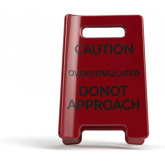 Overstimulated Caution Sign Hair Claw Clip
