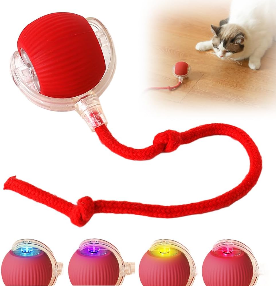 Interactive Cat Toy Ball, Active Smart Rolling Balls for Cat, Electric Toy Balls for Indoor Cats