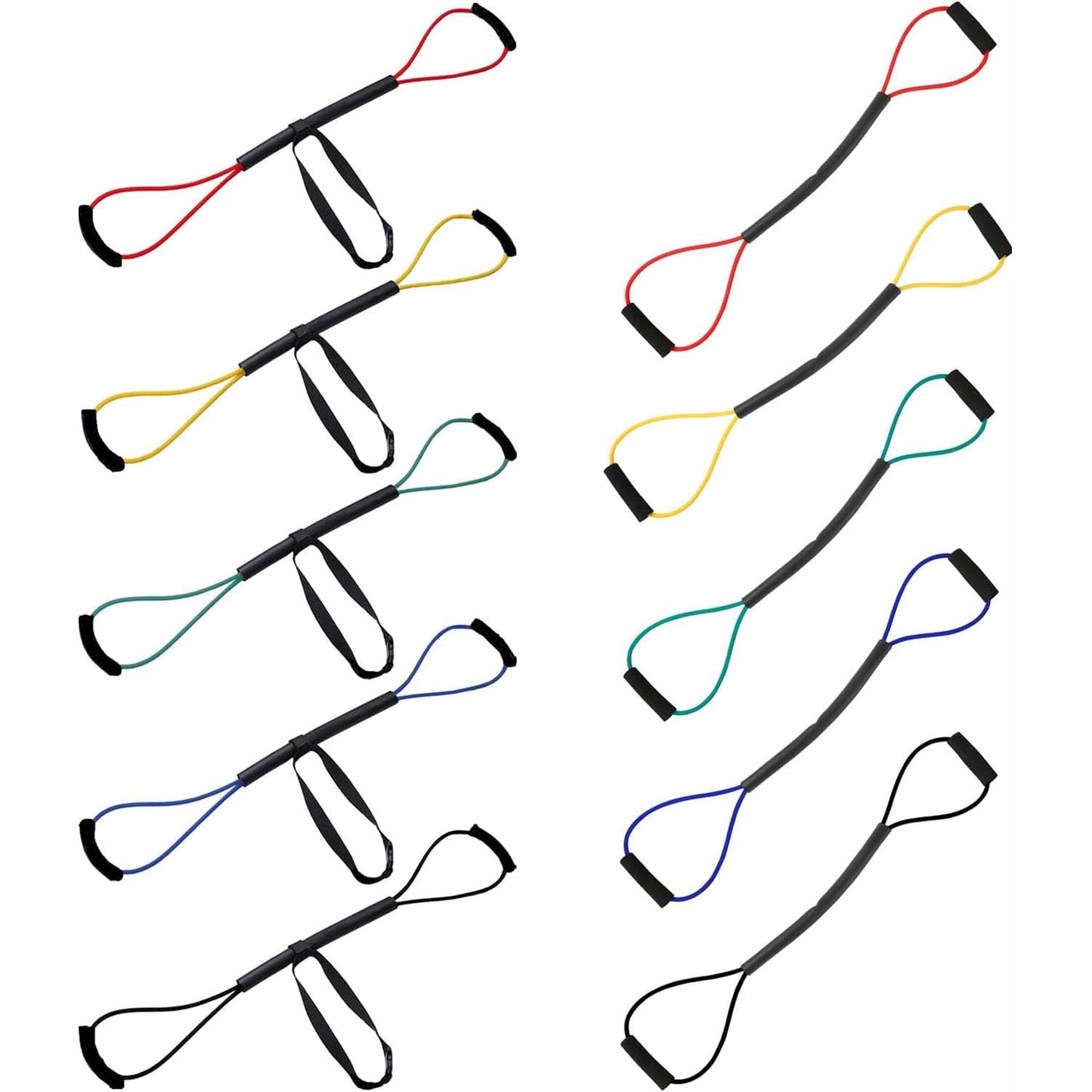 Figure eight resistance training band, elastic resistance rope, high performance training tube