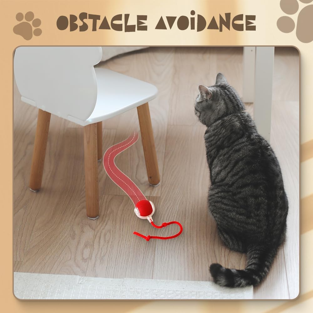Interactive Cat Toy Ball, Active Smart Rolling Balls for Cat, Electric Toy Balls for Indoor Cats