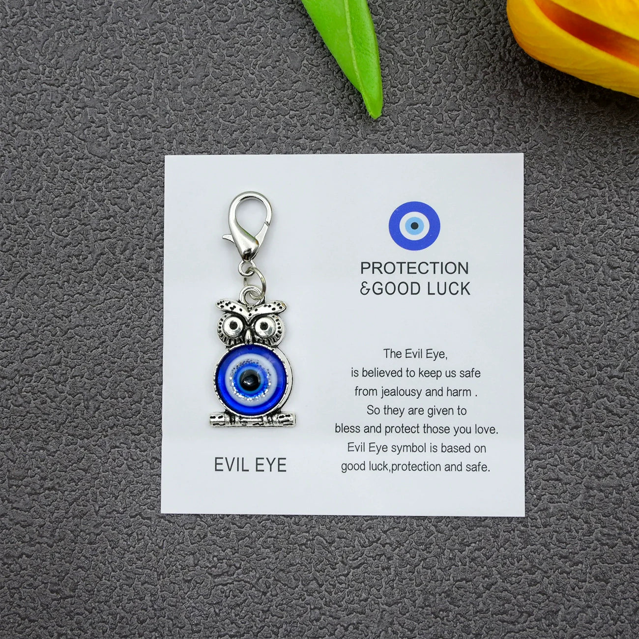 Blue Evil Eye Good Luck Keychain