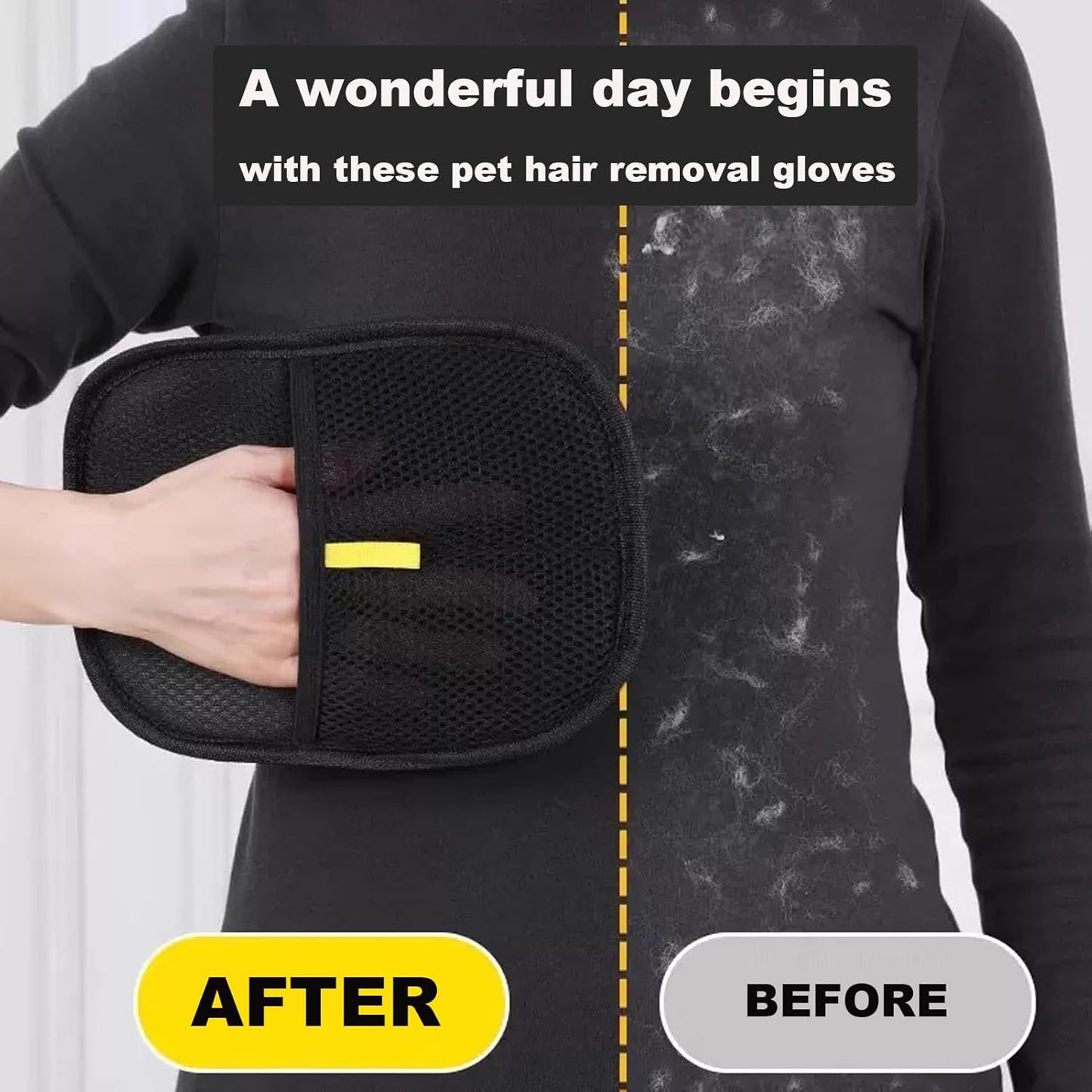 Pet Hair Removal Glove – Static Double-Sided Grooming Brush for Cats