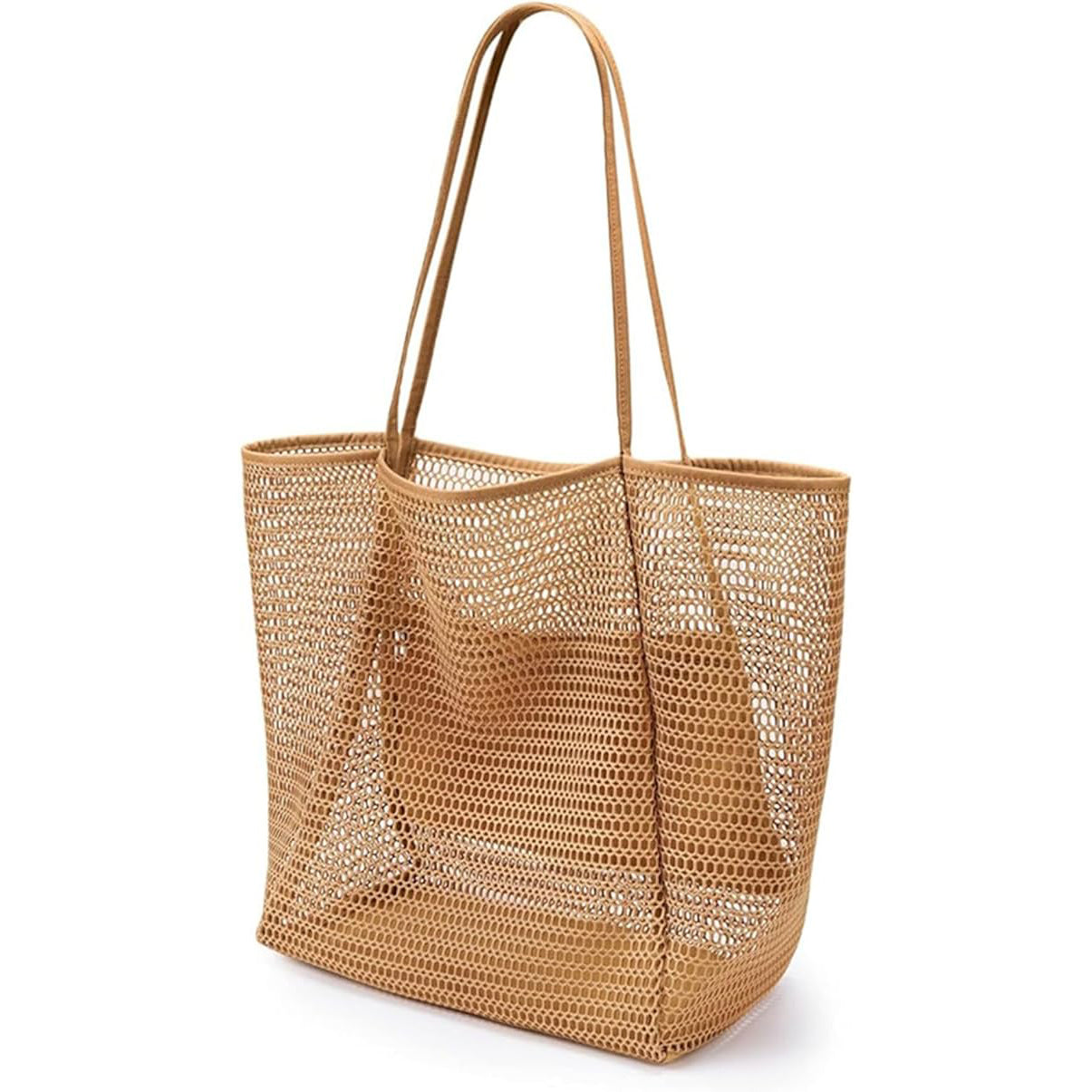 Nylon Mesh Beach Tote Bag for Travel & Vacation