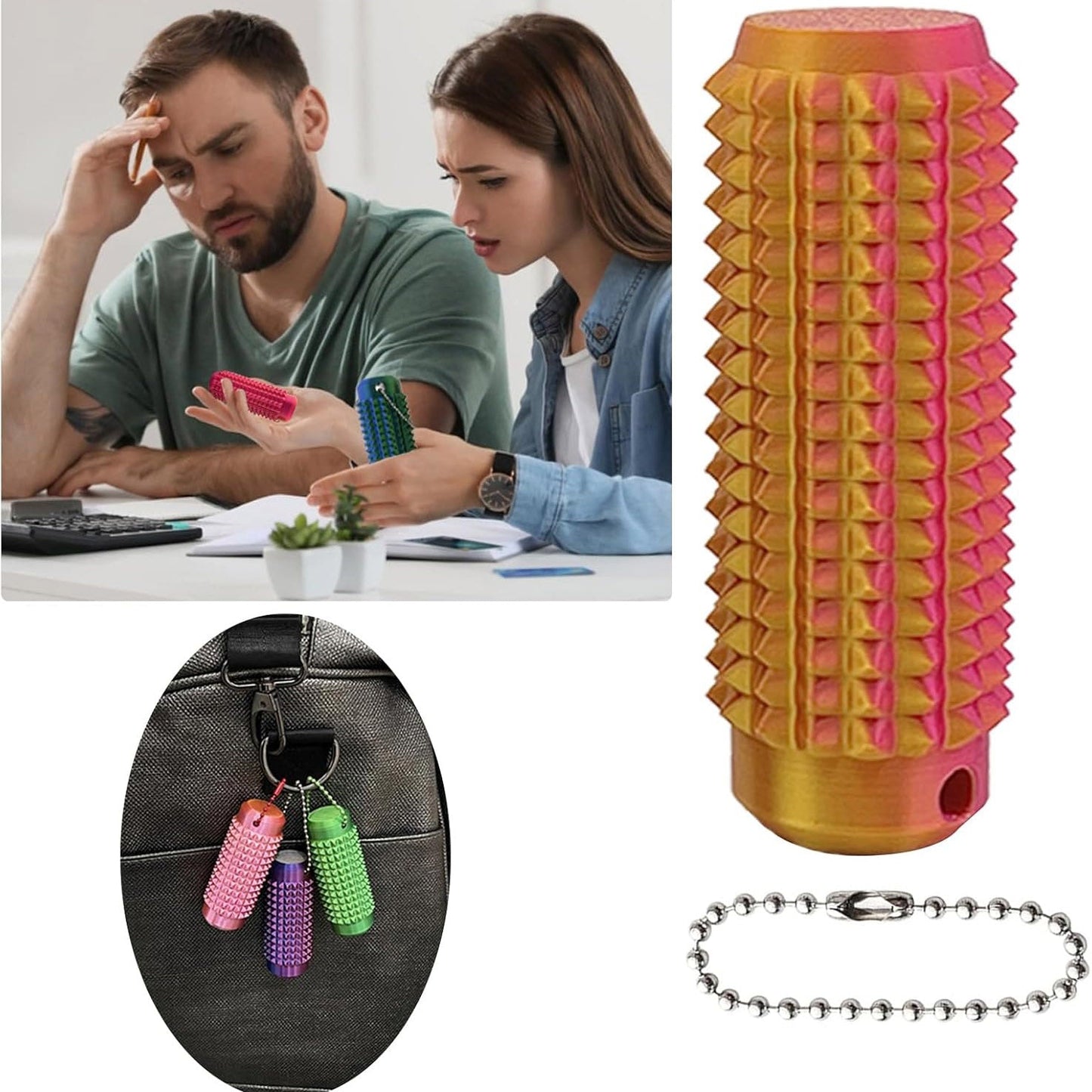 Spiky Mini Grip Fidget Keychain