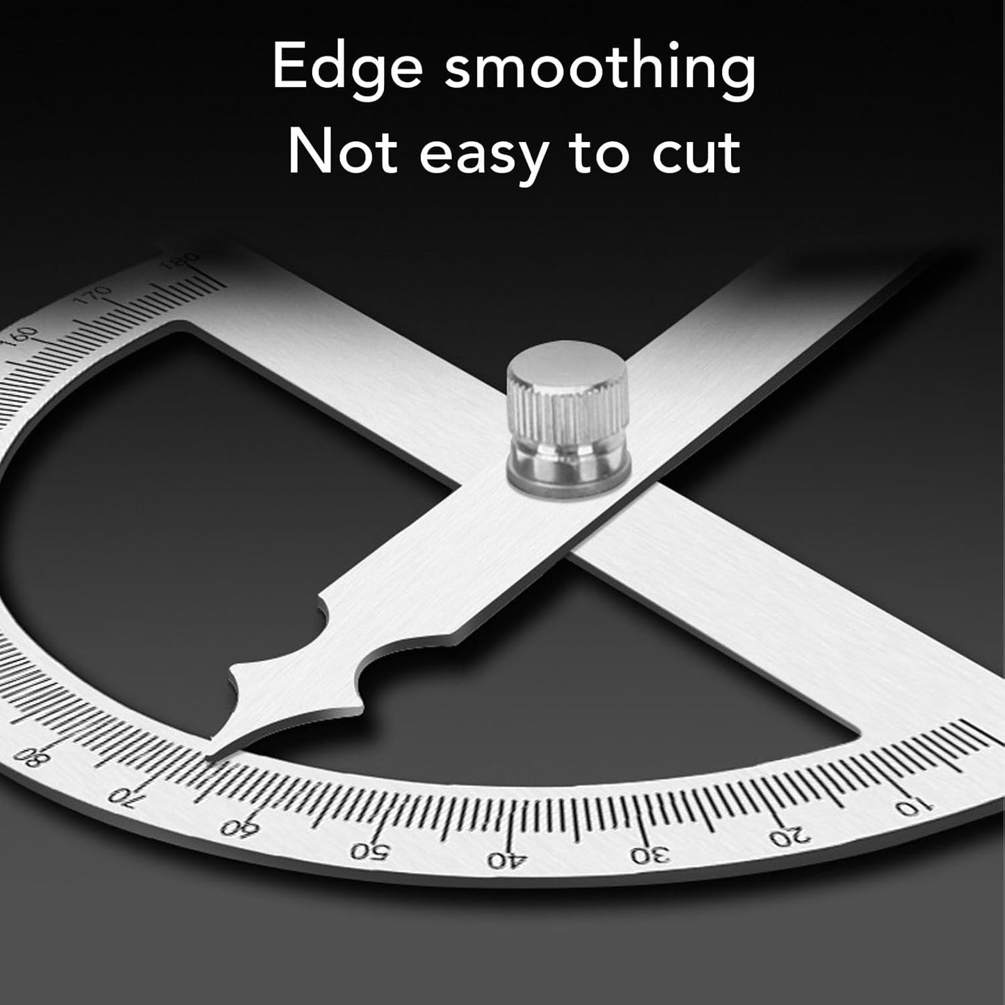 360° Stainless Steel Angle Measuring Ruler