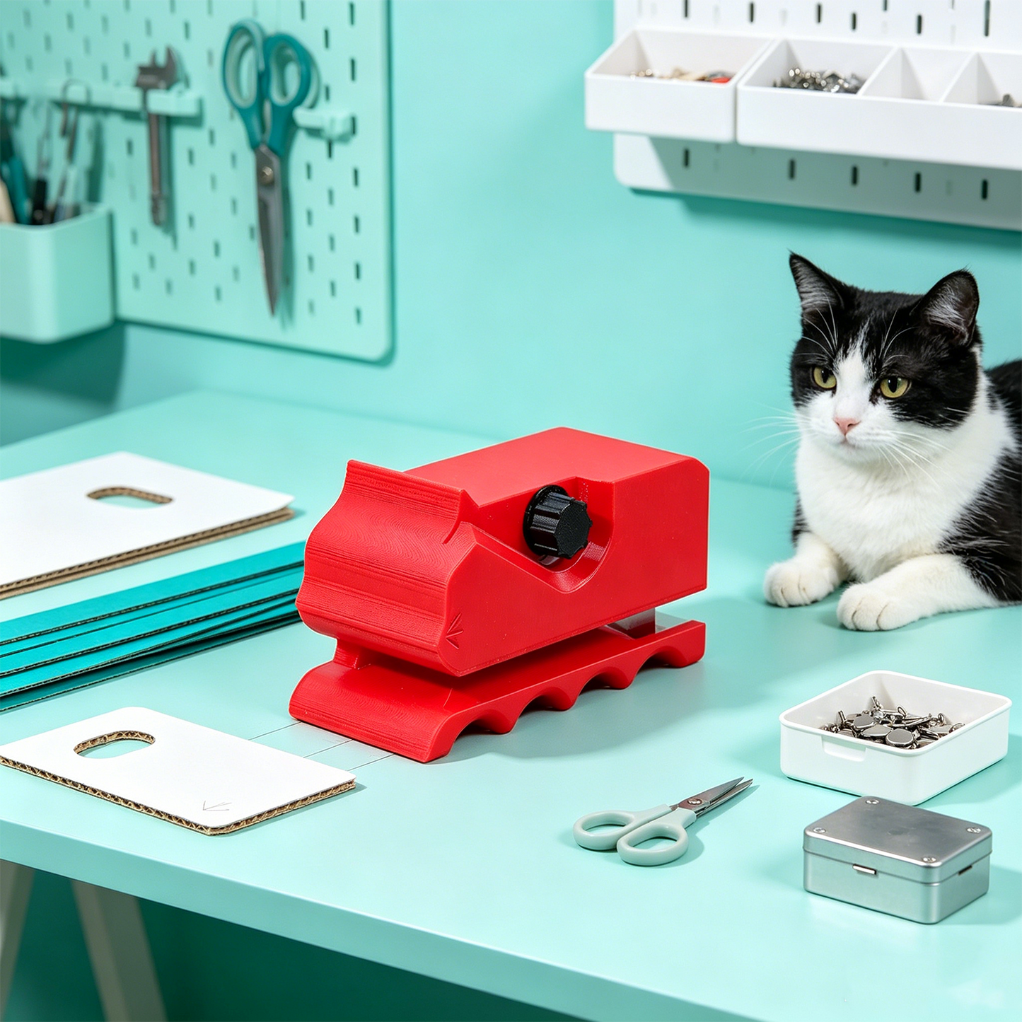 3D Printed Cat Scratch Board Cardboard Cutting Machine