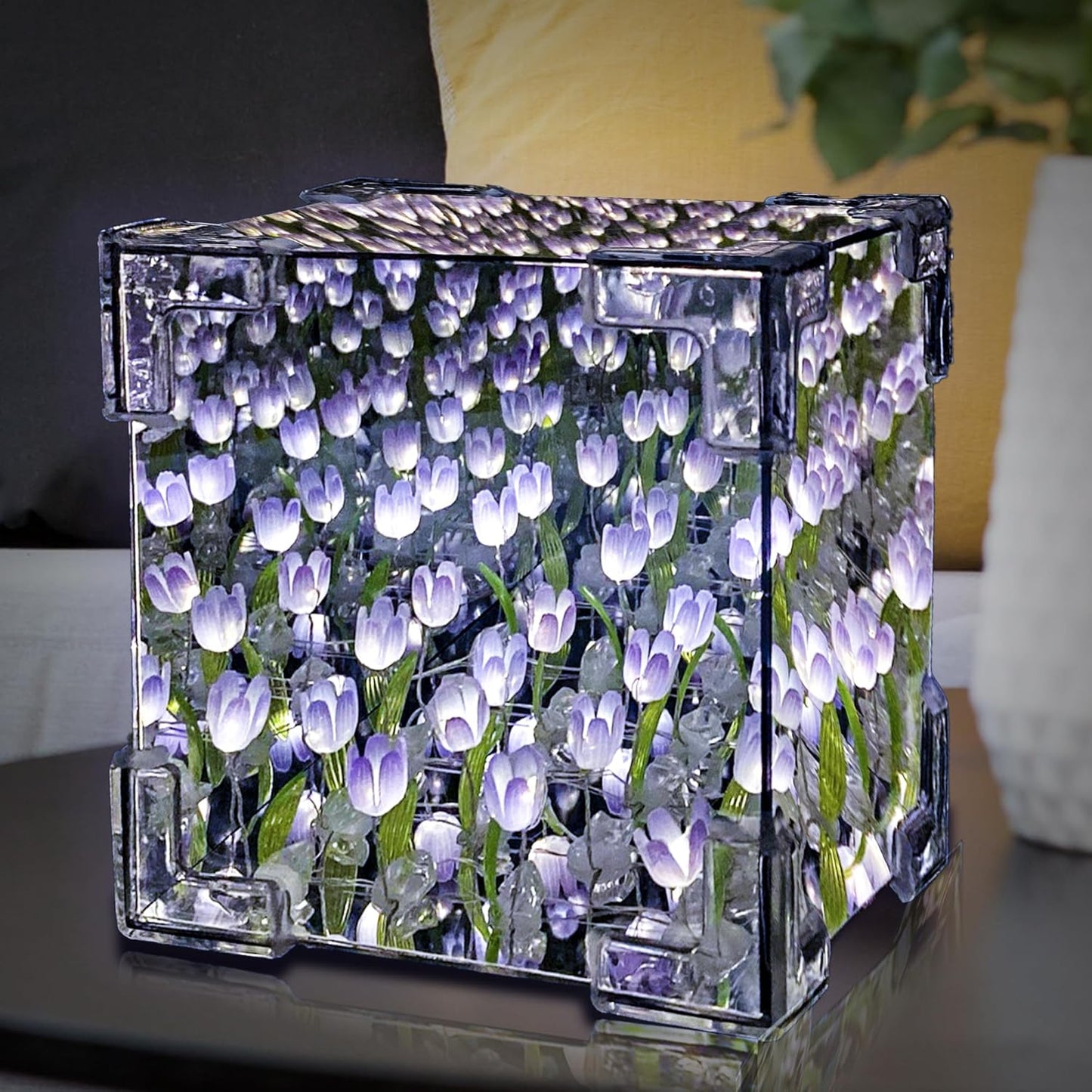 Tulip Night Light, LED Infinite Mirror Light, DIY Tulip Decorative Light