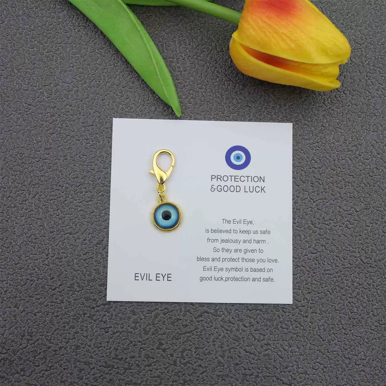 Blue Evil Eye Good Luck Keychain