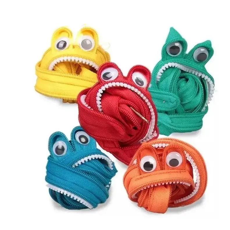 Cute Cartoon Monster Pencil Case – Large Capacity Canvas Zipper Pouch