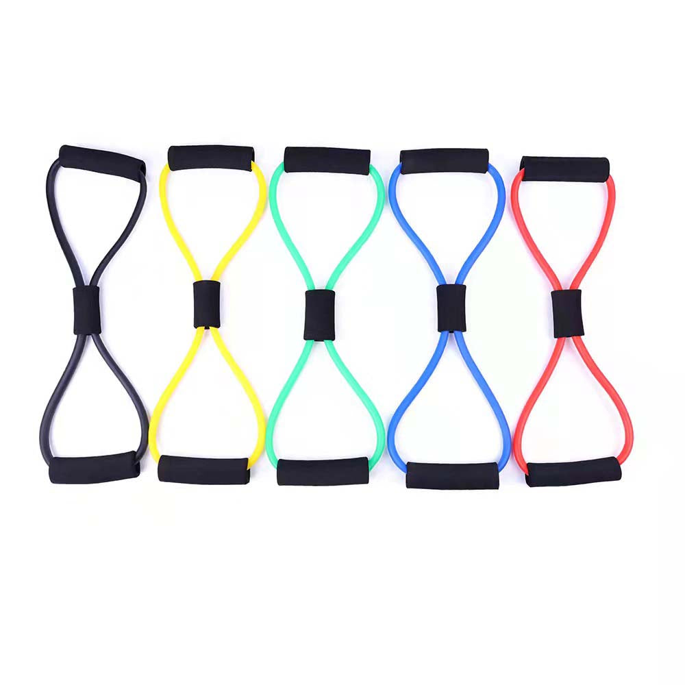 Figure eight resistance training band, elastic resistance rope, high performance training tube