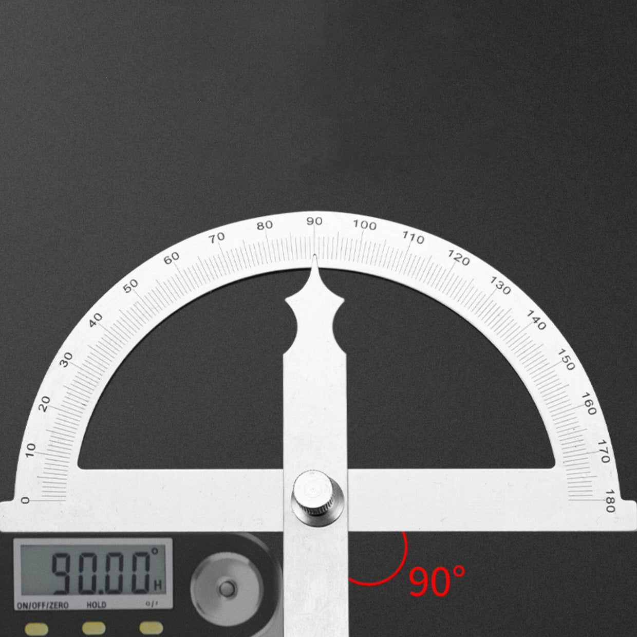 360° Stainless Steel Angle Measuring Ruler