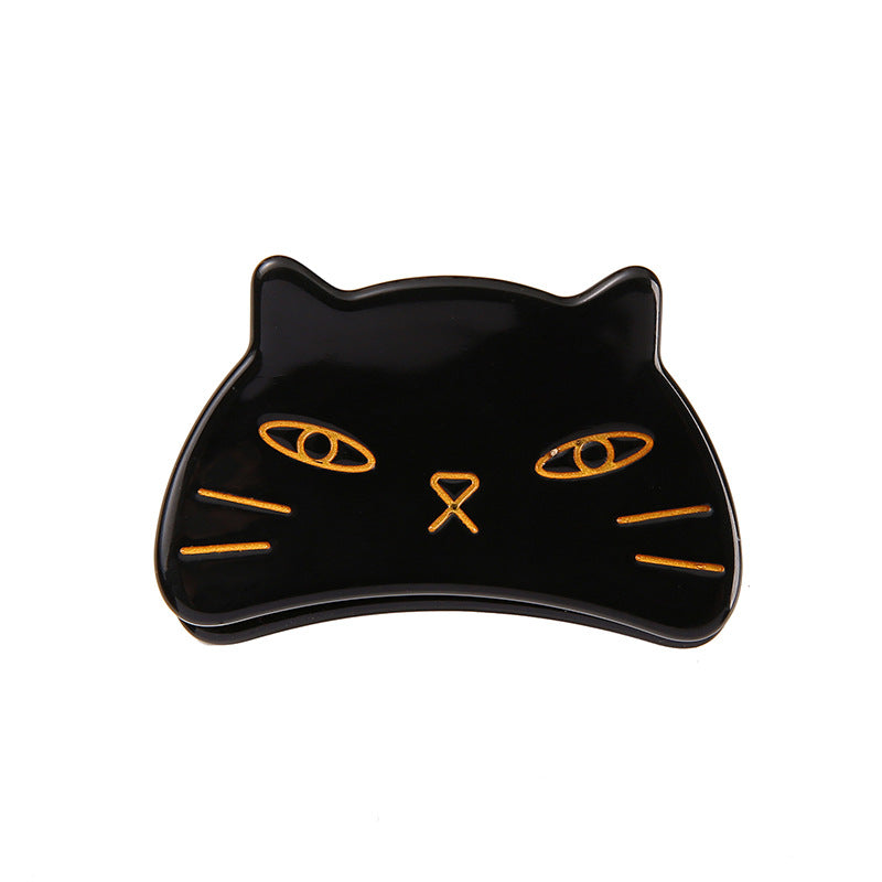 Cute cat hair clip, paw-shaped hair clip for girls, acetate fiber hair clip for women.