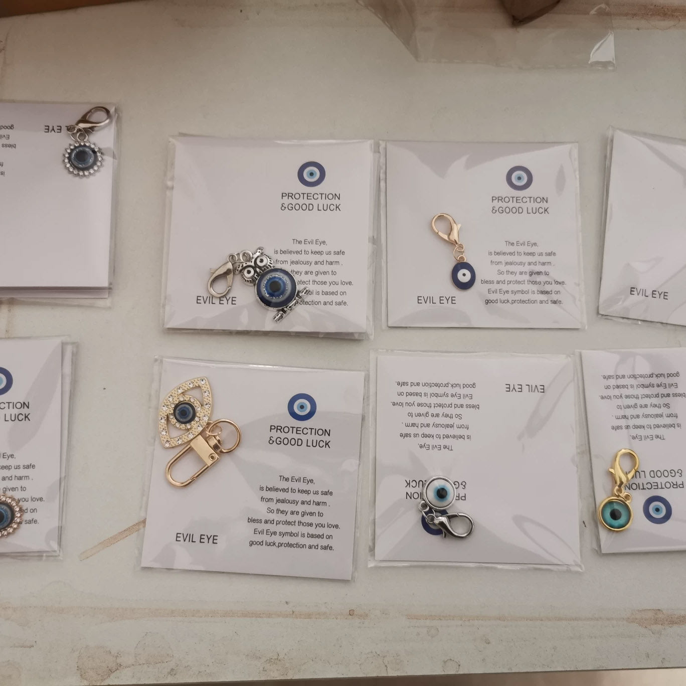 Blue Evil Eye Good Luck Keychain