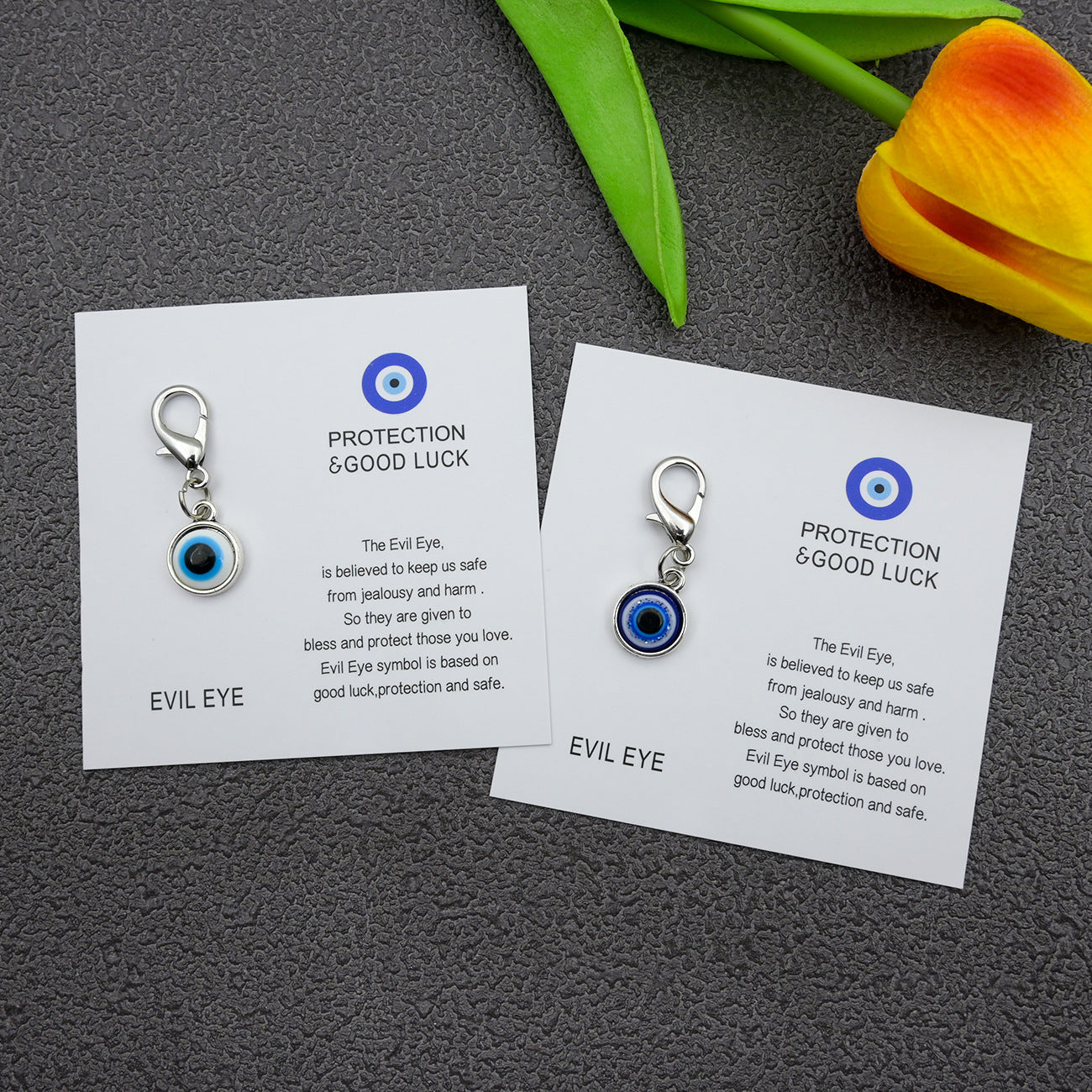 Blue Evil Eye Good Luck Keychain