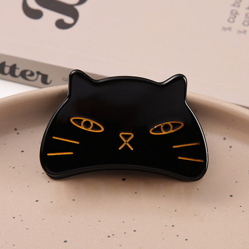 Cute cat hair clip, paw-shaped hair clip for girls, acetate fiber hair clip for women.