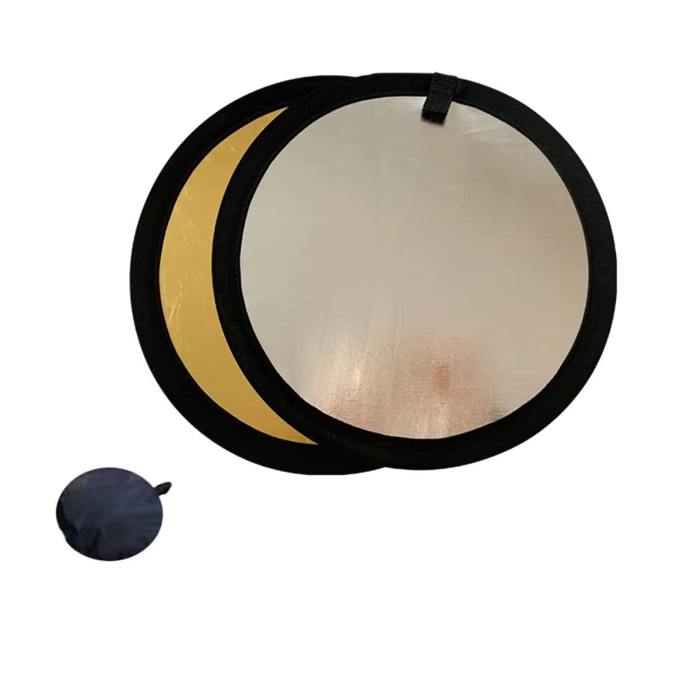 Foldable Photography Reflector – 2-in-1 Round Light Reflector Disc