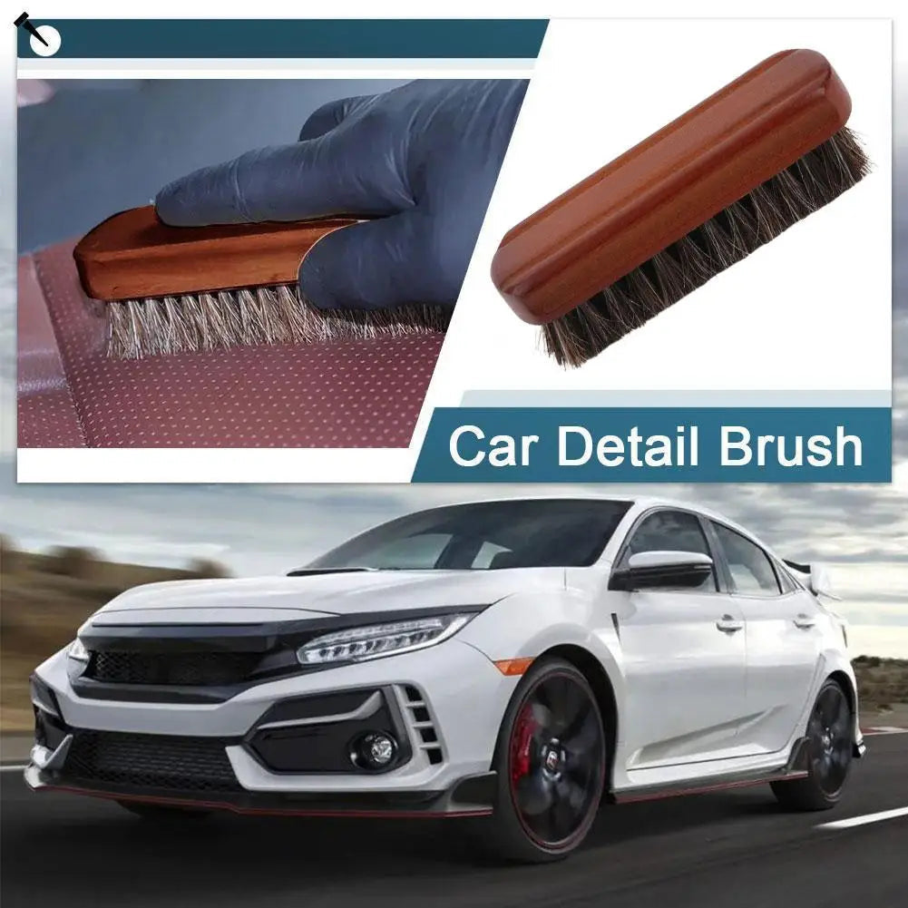 Premium Horsehair Shoe Cleaning Brush