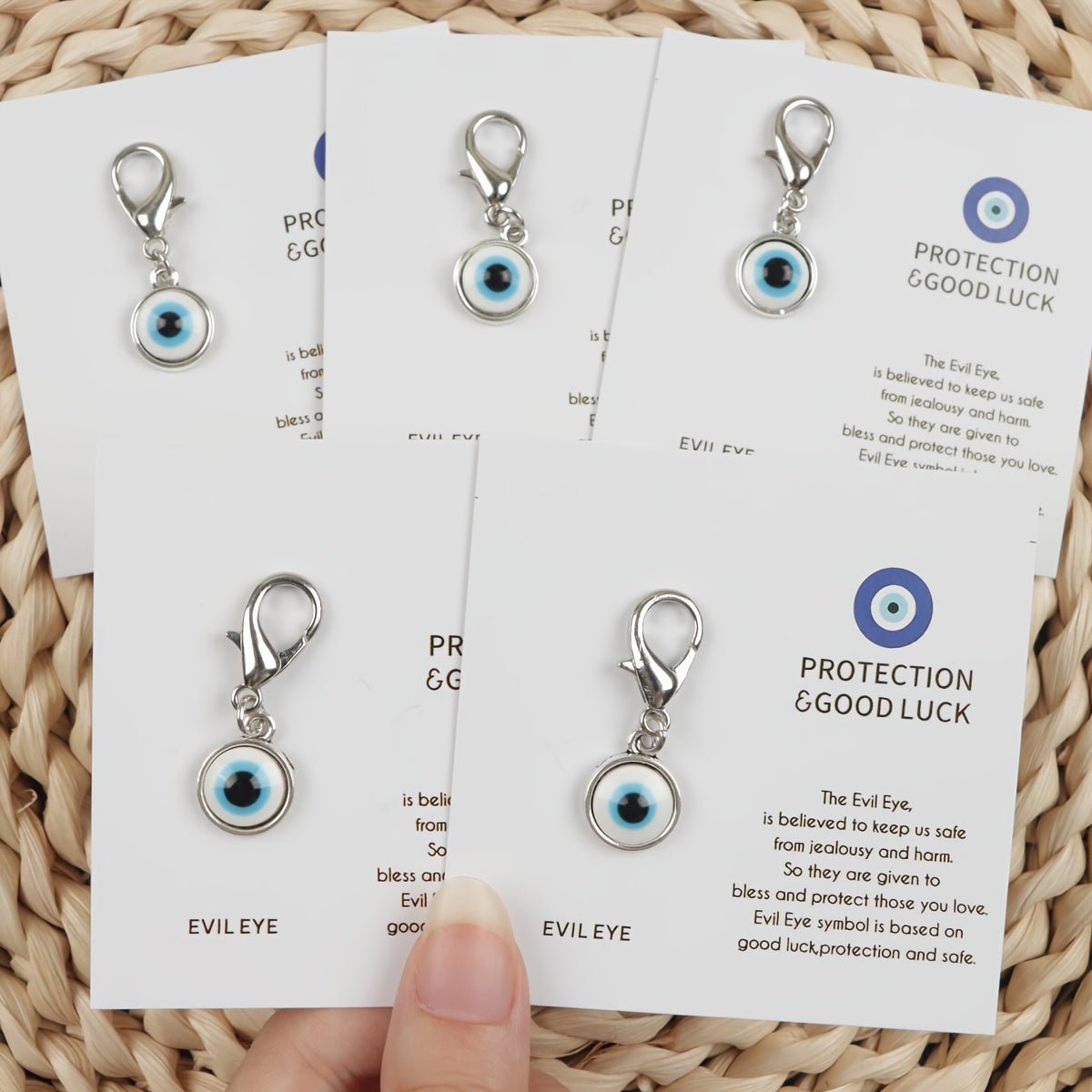 Blue Evil Eye Good Luck Keychain