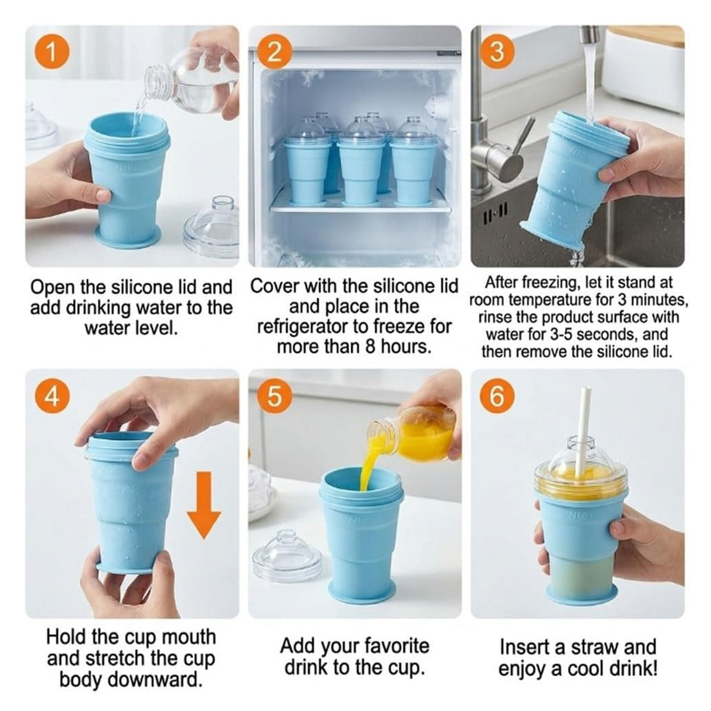 2-in-1 Foldable Silicone Ice Ball Maker Cup