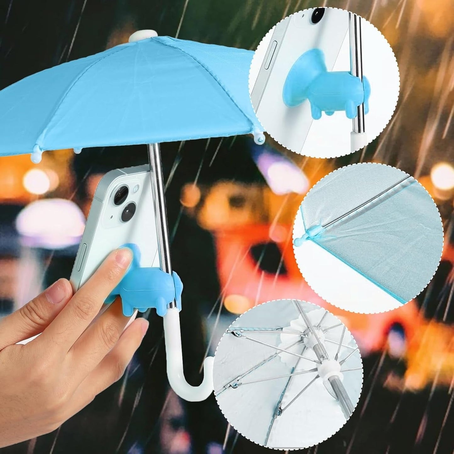 Creative Motorcycle Fist Mini Umbrella – Sun & Rain Protection for Phones
