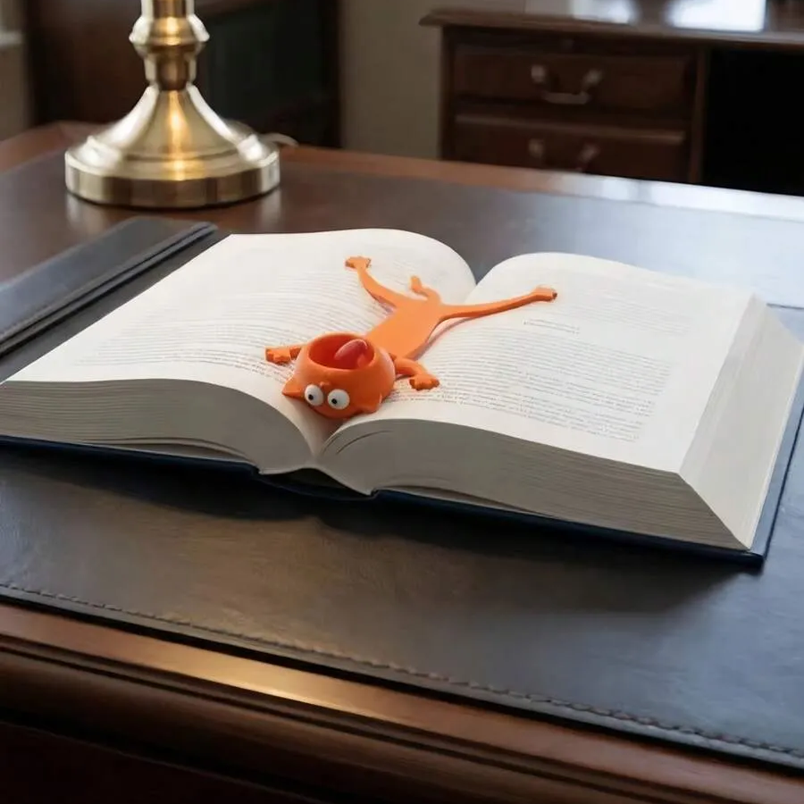 Funny 3D Lazy Cat Bookmark Clip – Cute Cartoon Reading Marker for Books & Journals