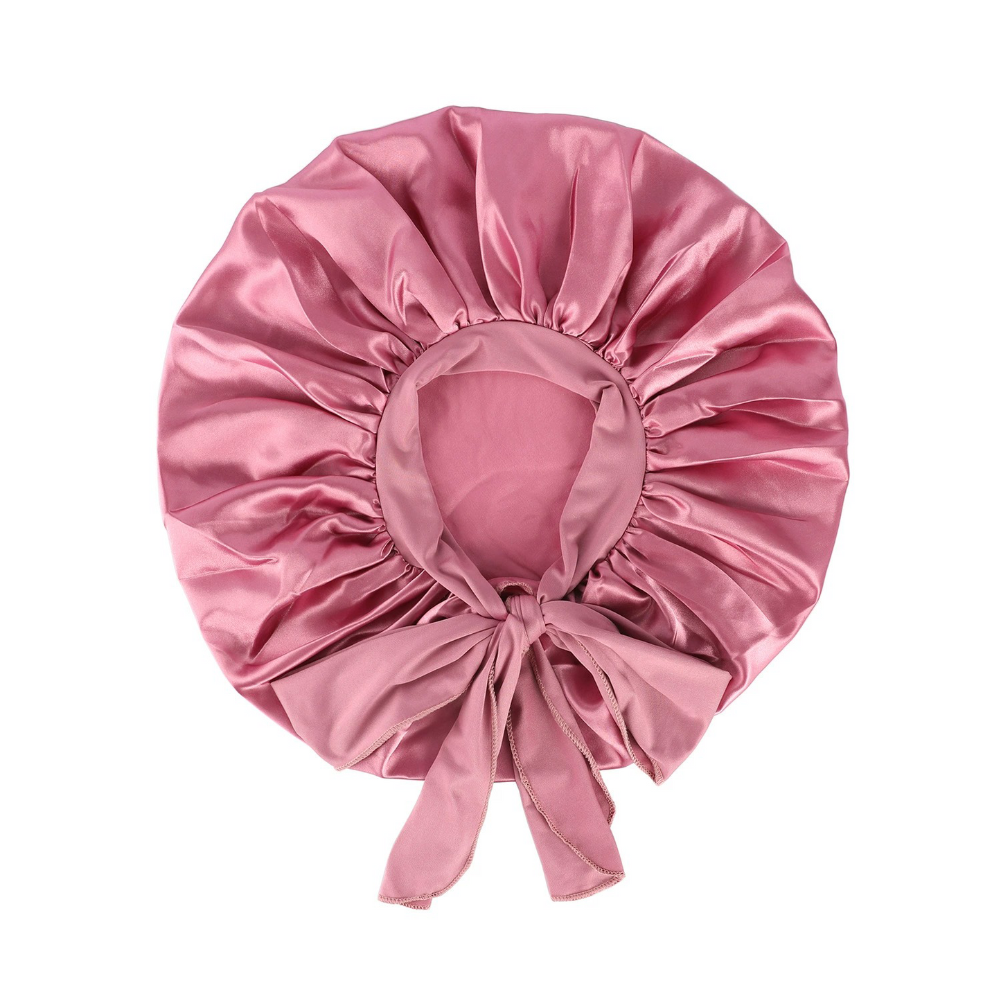Oversized tie-strap sleep cap