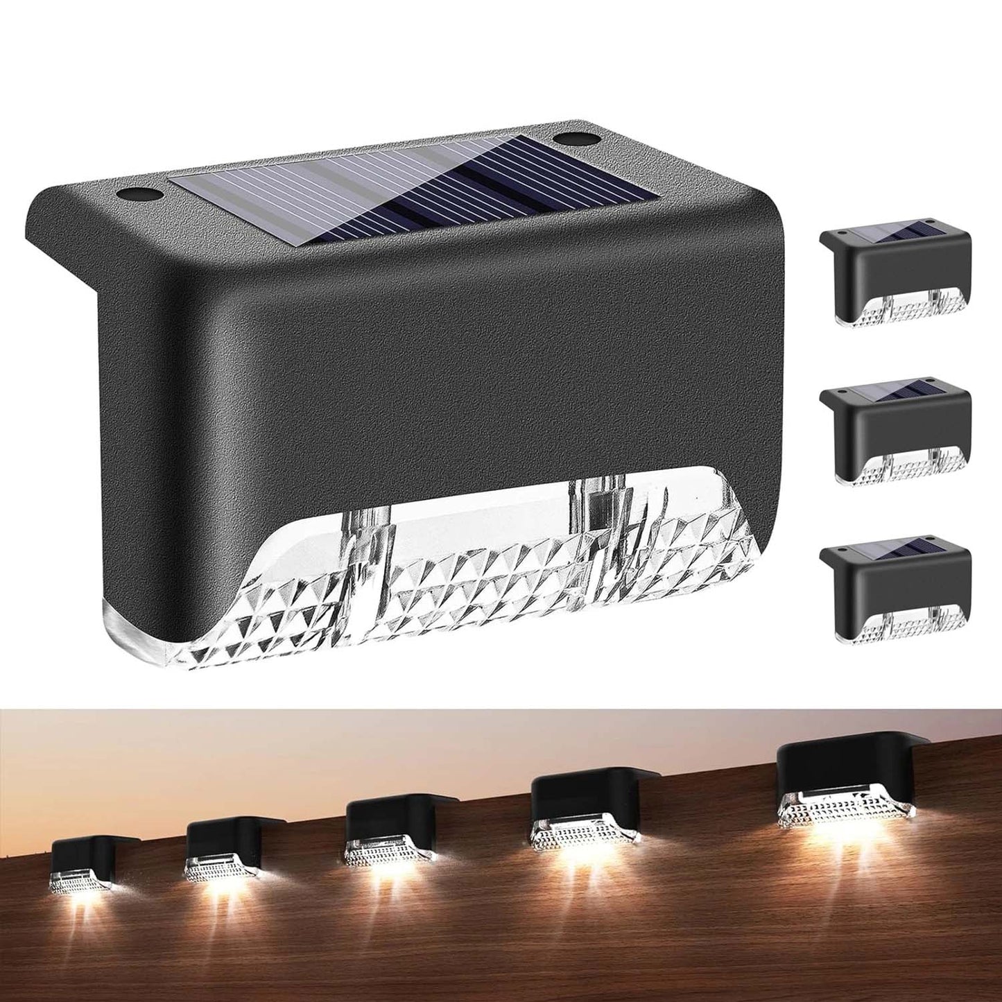 LED solar outdoor lights are suitable for staircases, railings, gardens, backyards, balconies, etc.